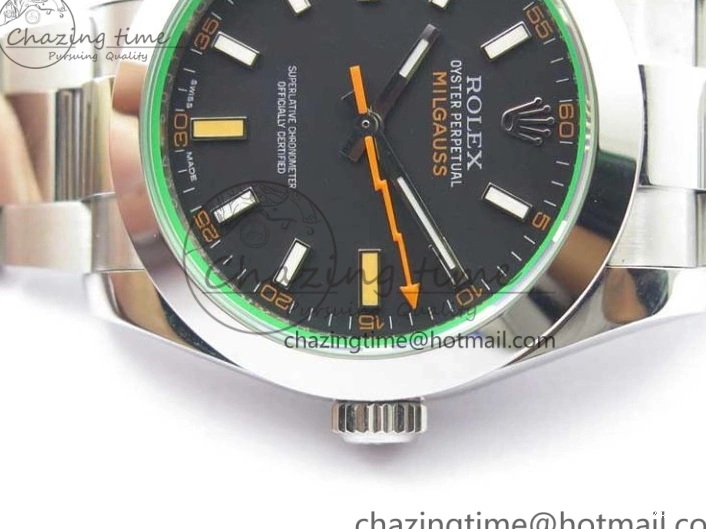 SH3131 GV on Black Bracelet Best ARF Dial Steel 1:1 Edition Milgauss 904L 116400 0803